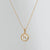 Simple Style Round Letter Titanium Steel Pendant Necklace Polishing Gold Plated Shell Stainless Steel Necklaces