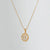 Simple Style Round Letter Titanium Steel Pendant Necklace Polishing Gold Plated Shell Stainless Steel Necklaces