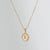 Simple Style Round Letter Titanium Steel Pendant Necklace Polishing Gold Plated Shell Stainless Steel Necklaces