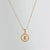 Simple Style Round Letter Titanium Steel Pendant Necklace Polishing Gold Plated Shell Stainless Steel Necklaces