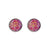 Simple Style Round Stainless Steel Gem Earrings Ear Studs