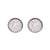 Simple Style Round Stainless Steel Gem Earrings Ear Studs