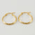 Simple Style Round Stainless Steel Hoop Earrings Gold Plated Stainless Steel Earrings