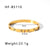 Simple Style Round Stainless Steel Inlay Zircon Bangle