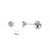 Simple Style Round Stainless Steel Inlay Zircon Ear Studs 1 Piece