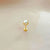 Simple Style Round Stainless Steel Plating Inlay Pearl Ear Studs 1 Piece