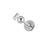 Simple Style Round Stainless Steel Plating Zircon Lip Stud