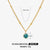 Simple Style Round Stainless Steel Titanium Steel Plating Inlay Birthstone 18k Gold Plated Pendant Necklace