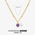 Simple Style Round Stainless Steel Titanium Steel Plating Inlay Birthstone 18k Gold Plated Pendant Necklace