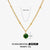 Simple Style Round Stainless Steel Titanium Steel Plating Inlay Birthstone 18k Gold Plated Pendant Necklace