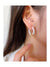 Boucles d'oreilles rondes en acier titane et émail, style simple, 1 paire