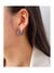 Boucles d'oreilles rondes en acier titane et émail, style simple, 1 paire