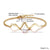 Simple Style Round Titanium Steel Inlay Rhinestones 18k Gold Plated Bracelets