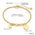 Simple Style Round Titanium Steel Inlay Rhinestones 18k Gold Plated Bracelets