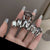 Simple Style Sector Shell Rectangle Imitation Pearl Rhinestone Metal Hair Claws