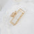 Simple Style Sector Shell Rectangle Imitation Pearl Rhinestone Metal Hair Claws