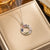 Simple Style Shiny Circle Titanium Steel Plating Inlay Zircon 18k Gold Plated Pendant Necklace