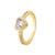 Simple Style Shiny Heart Shape Copper Plating Inlay Zircon 18k Gold Plated Rings