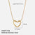 Simple Style Shiny Heart Shape Stainless Steel Polishing Plating 18k Gold Plated Pendant Necklace