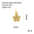 Simple Style Shiny Leaves Rose Flower Copper Plating Inlay Zircon 18k Gold Plated Charms