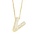 Simple Style Shiny Letter Stainless Steel Copper 18k Gold Plated Zircon Pendant Necklace In Bulk