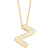 Simple Style Shiny Letter Stainless Steel Copper 18k Gold Plated Zircon Pendant Necklace In Bulk