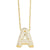 Simple Style Shiny Letter Stainless Steel Copper 18k Gold Plated Zircon Pendant Necklace In Bulk