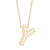 Simple Style Shiny Letter Stainless Steel Copper 18k Gold Plated Zircon Pendant Necklace In Bulk