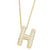 Simple Style Shiny Letter Stainless Steel Copper 18k Gold Plated Zircon Pendant Necklace In Bulk