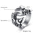 Simple Style Skull Eagle Titanium Steel Polishing Plating Inlay Zircon Men's Rings