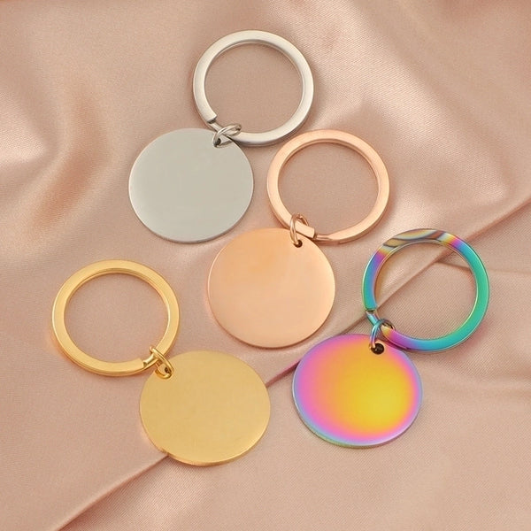 Simple Style Solid Color 304 Stainless Steel Plating None Women's Bag Pendant Keychain