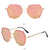 Simple Style Solid Color Ac Polygon Full Frame Women's Sunglasses