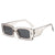 Simple Style Solid Color Ac Square Full Frame Men's Sunglasses