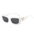 Simple Style Solid Color Ac Square Full Frame Women's Sunglasses