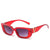 Simple Style Solid Color Ac Square Full Frame Women's Sunglasses