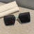 Simple Style Solid Color Ac Square Full Frame Women's Sunglasses