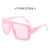 Simple Style Solid Color Ac Square Full Frame Women's Sunglasses