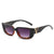 Simple Style Solid Color Ac Square Full Frame Women's Sunglasses