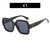 Simple Style Solid Color Ac Square Full Frame Women's Sunglasses