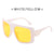 Simple Style Solid Color Ac Square Full Frame Women's Sunglasses