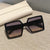 Simple Style Solid Color Ac Square Full Frame Women's Sunglasses