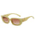 Simple Style Solid Color Ac Square Full Frame Women's Sunglasses