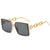 Minimalist Solid Color Ac Uv400 Square Full Frame Women's Sunglasses