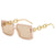 Minimalist Solid Color Ac Uv400 Square Full Frame Women's Sunglasses