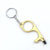 Simple Style Solid Color Alloy Plating Keychain