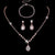 Simple Style Solid Color Artificial Crystal Copper Inlay Zircon Earrings Necklace