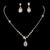 Simple Style Solid Color Artificial Crystal Copper Inlay Zircon Earrings Necklace