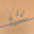 Simple Style Solid Color Artificial Crystal Copper Inlay Zircon Earrings Necklace