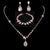 Simple Style Solid Color Artificial Crystal Copper Inlay Zircon Earrings Necklace