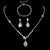 Simple Style Solid Color Artificial Crystal Copper Inlay Zircon Earrings Necklace